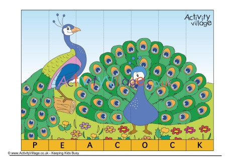 Peacock Spelling Jigsaw