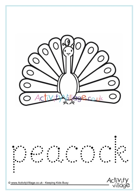 Peacock Word Tracing