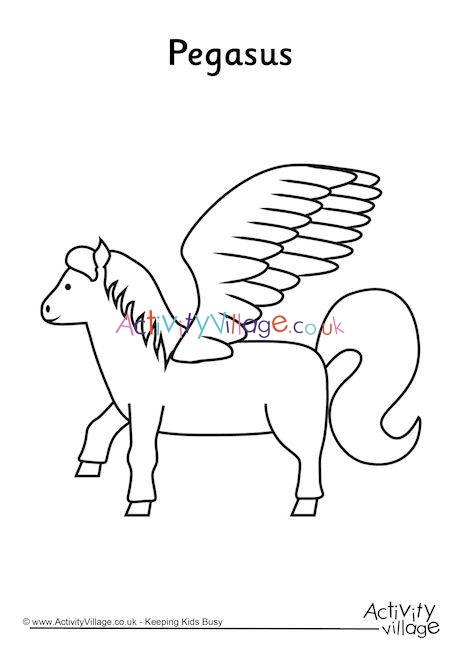 Pegasus Colouring Page