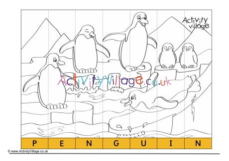 Penguin Spelling Jigsaw