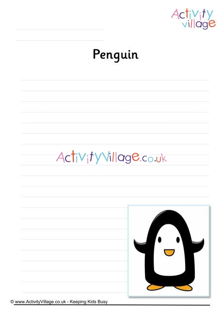 Penguin Writing Page