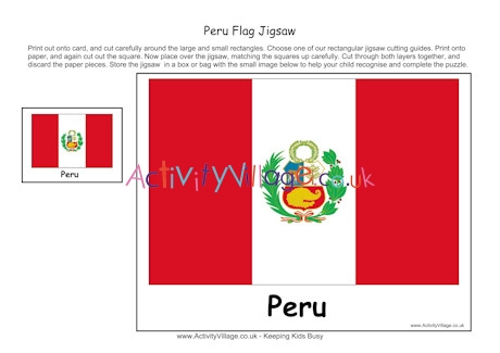 Peru flag jigsaw