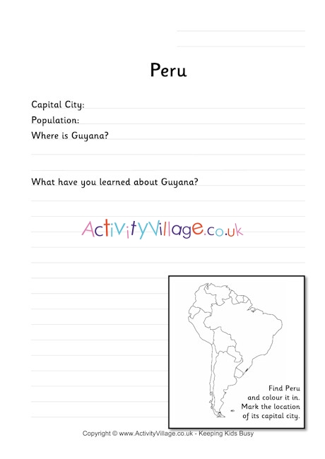 Peru worksheet