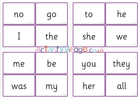 Phase Three tricky words - word cards