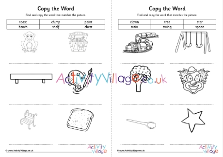 Phase Four copy the word worksheets using Phase Three graphemes