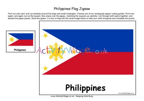 Philippines flag jigsaw