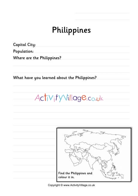 Philippines Worksheet