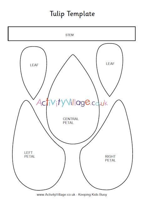 Photo tulip template