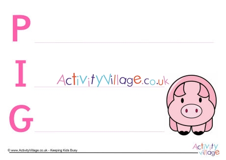 Pig acrostic poem printable