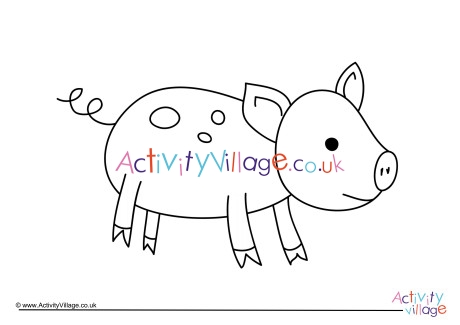 Pig Colouring Page 10