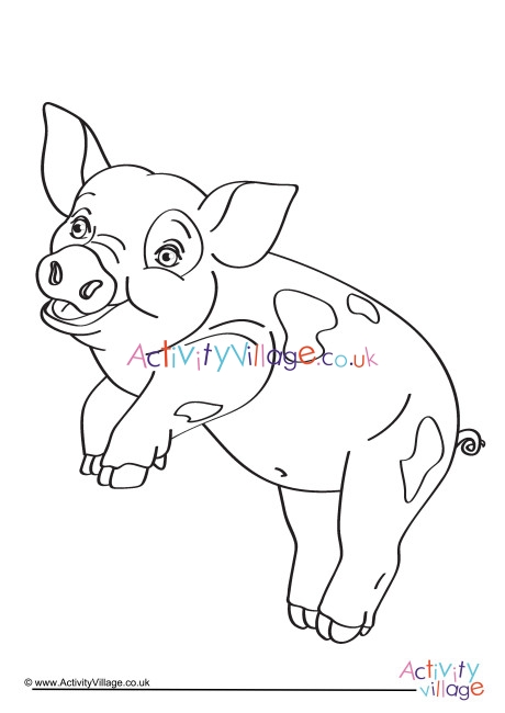 Pig Colouring Page 7