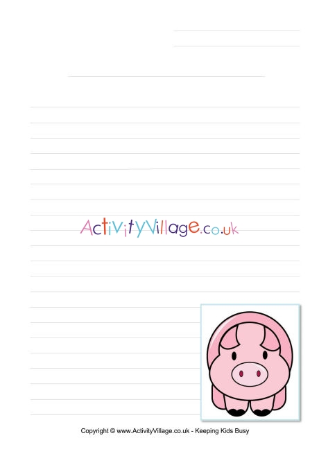 Pig writing page