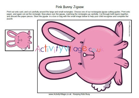 Pink bunny jigsaw