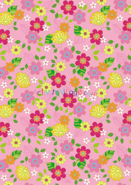 Pink Floral Scrapbook Paper