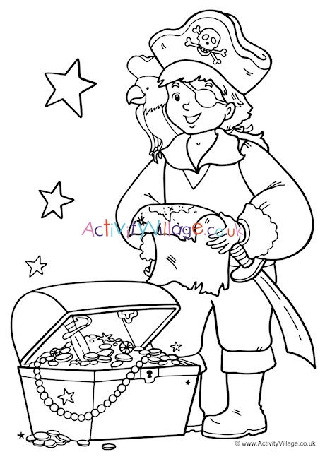 coloring book pages for pirates