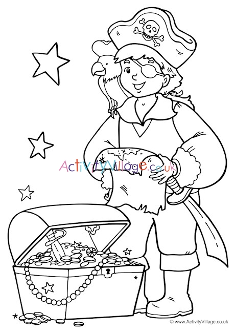 Pirate Colouring Page 1