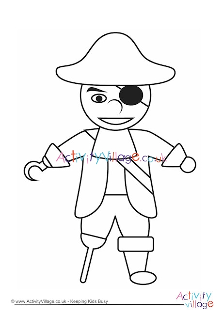 Pirate Colouring Page 2