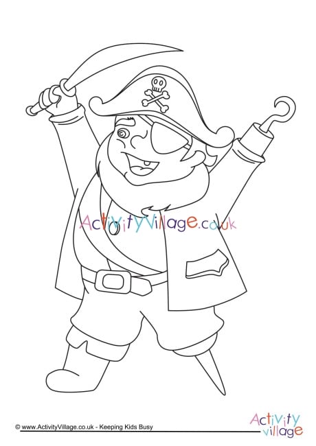 Pirate Colouring Page 3