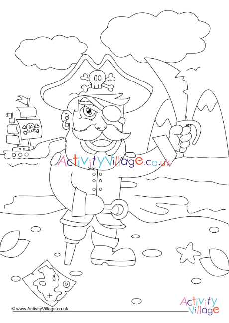 Pirate colouring page 5