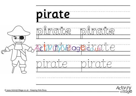 Pirate Handwriting Worksheet