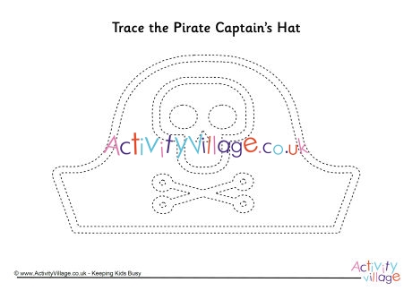 Pirate hat tracing page