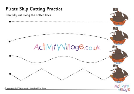 Pirate Ship Cutting Practice