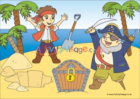 Pirates Scene Poster