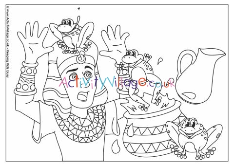 Plague of Frogs colouring page