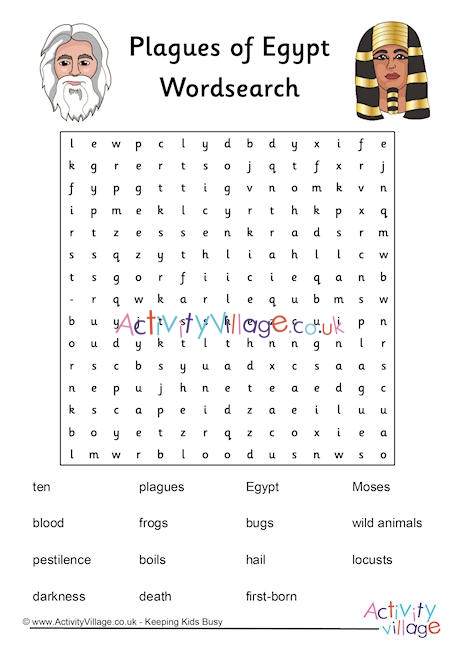Plagues of Egypt Word Search