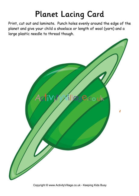 Planet lacing card