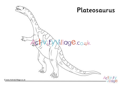 Plateosaurus Colouring Page