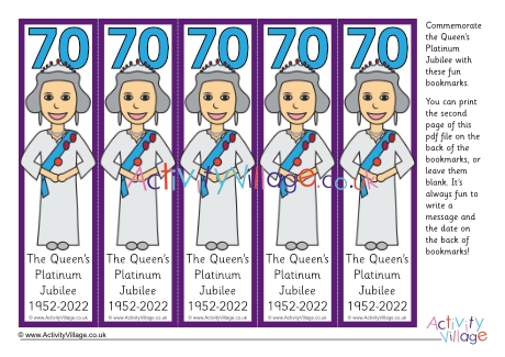 Platinum Jubilee bookmarks