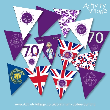 Printable Platinum Jubilee bunting