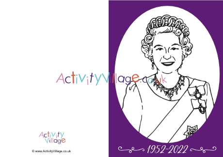 Platinum Jubilee colouring card 2