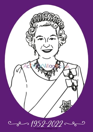 Platinum Jubilee colouring page 2