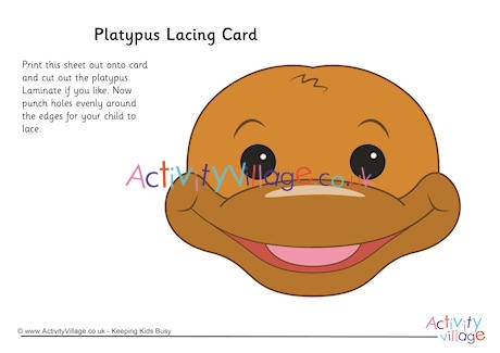 Platypus Lacing Card