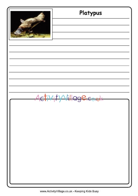 Platypus notebooking page