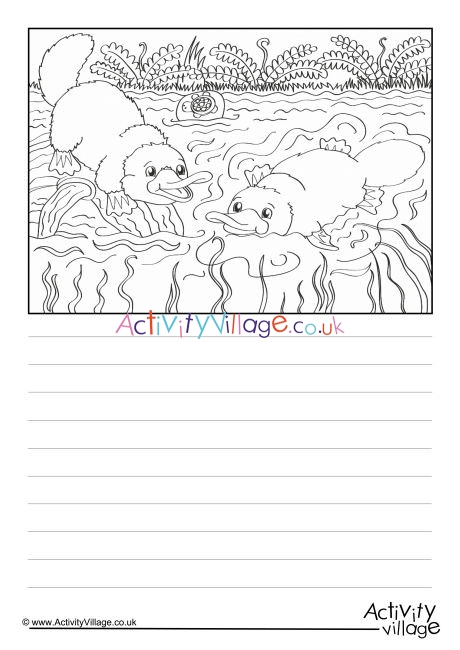 Platypus Scene Story Paper