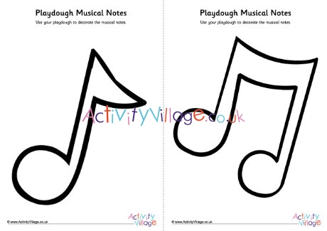 Playdough Mats Musical Notes