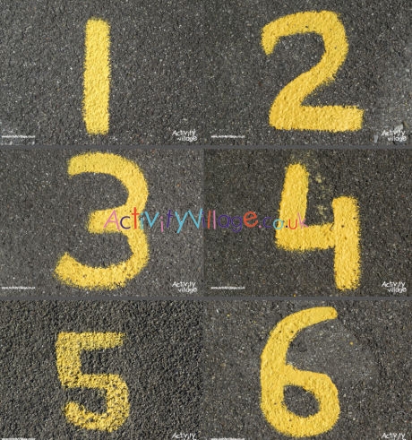 Playground numbers 1 to 12 poster set