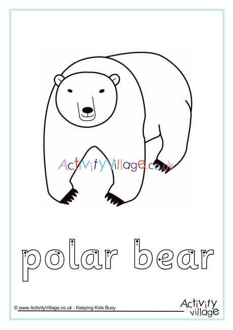 Polar Bear Finger Tracing