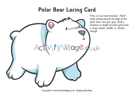 Polar Bear lacing card