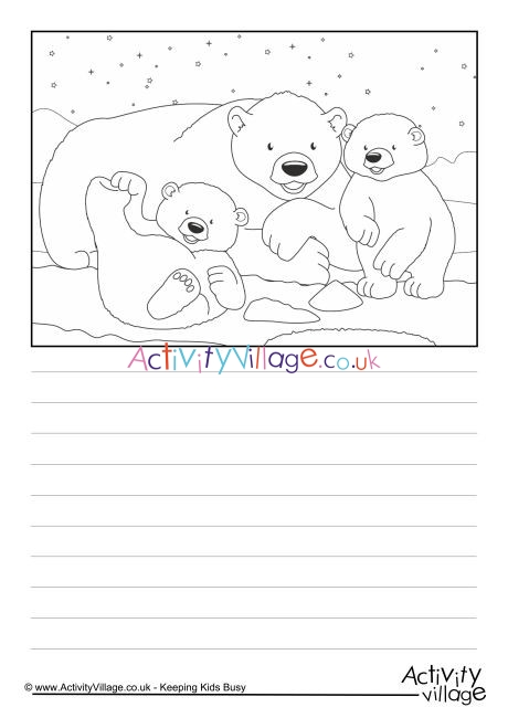 Polar Bears Scene Story Paper