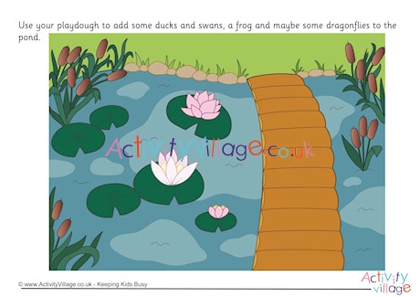 Pond Playdough Mat