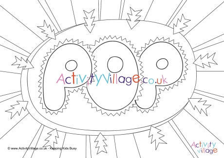 Pop colouring page