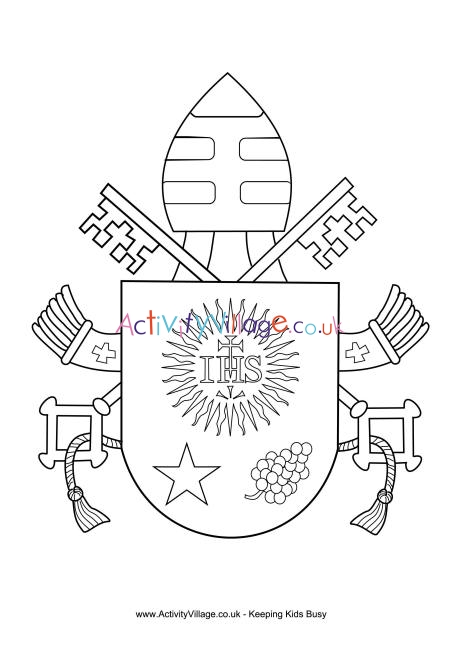 Pope Francis coat of arms colouring