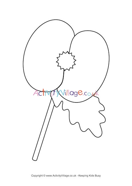 Poppy colouring page 2