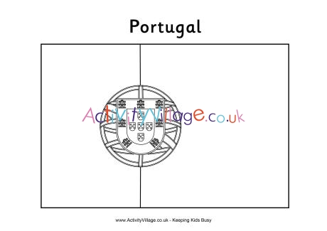 Portuguese flag colouring page