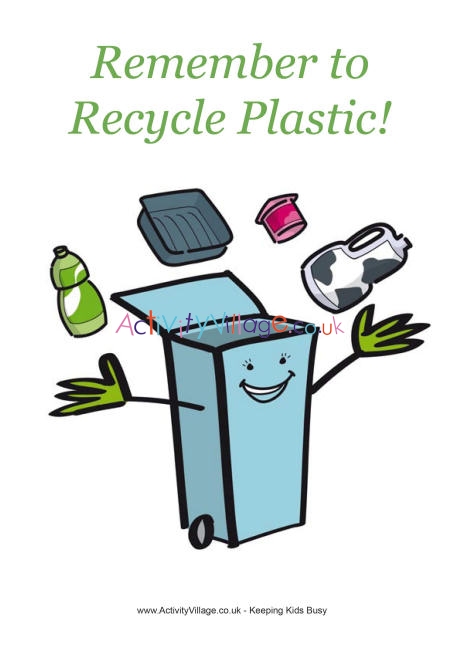 Poster - Remember to recycle plastic