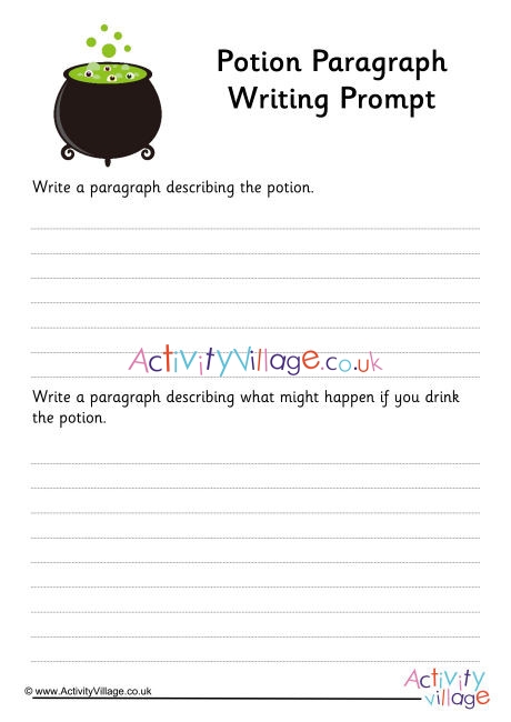 Potion Paragraph Writing Prompt